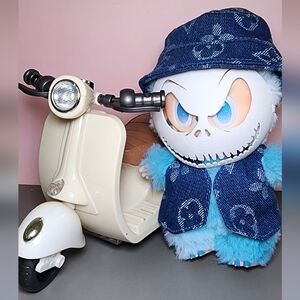 Moped and Halloween Mask